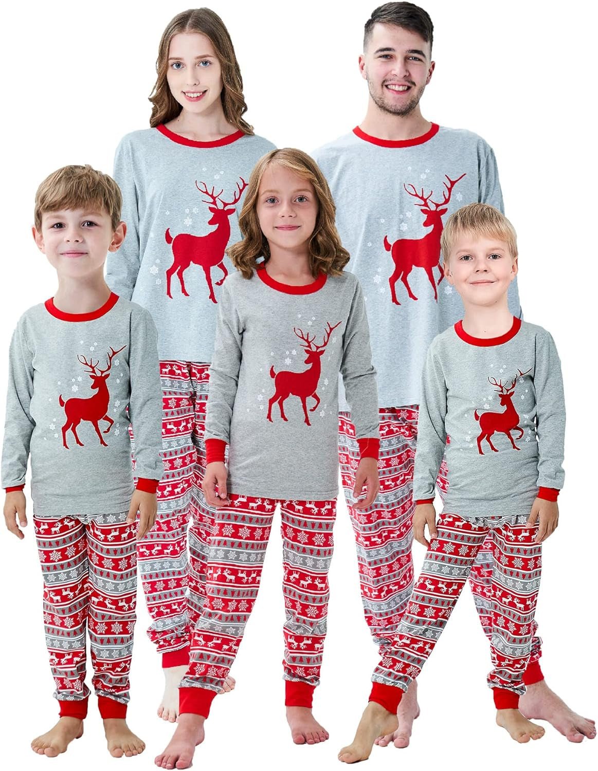 🎄 Christmas Family Matching Pajamas - Reindeer, Snowman Holiday PJs