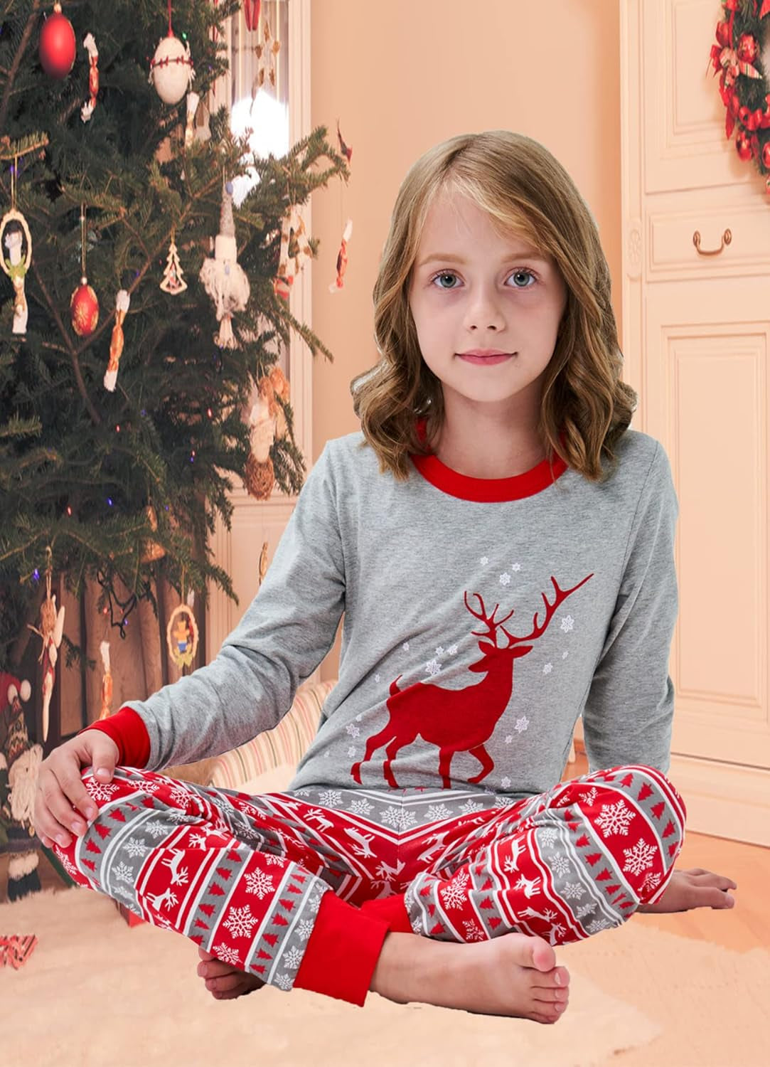 🎄 Christmas Family Matching Pajamas - Reindeer, Snowman Holiday PJs